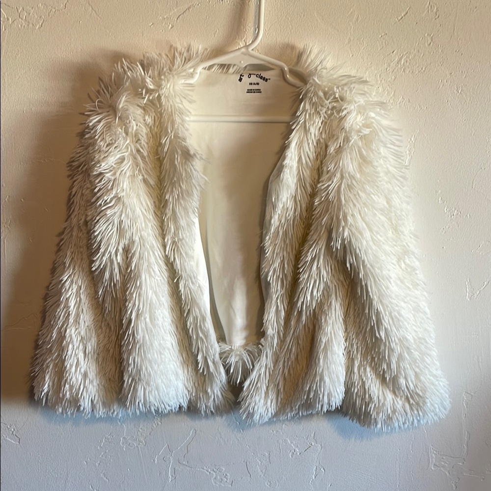 White Faux Fur Jacket